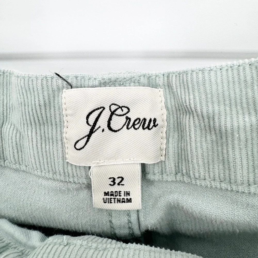 J.‎ Crew Vintage Sim-Straight Corduroy Pant Mint Green Size 32 Minimalist Preppy